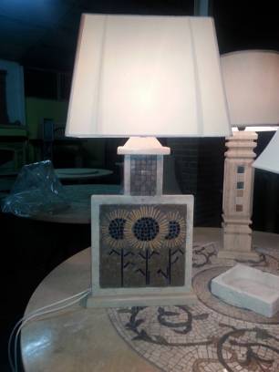 Exclusive Lamps in travertine.