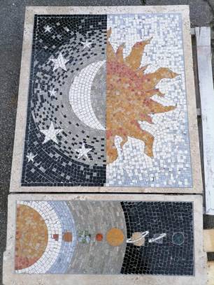  Artistic sun & moon mosaic