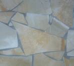 A covering with crazy paving of Fossil stone