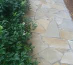 A covering with crazy paving of Fossil stone