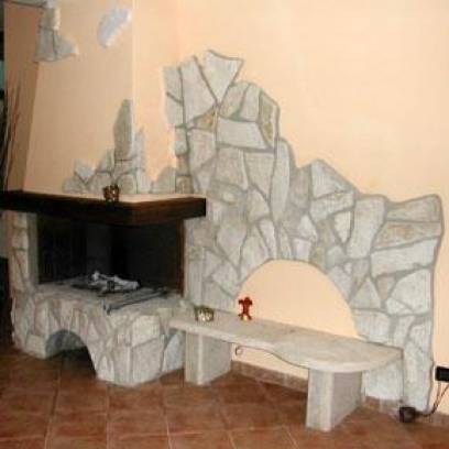 Vendita Fireplace Pantano Crazy Paving In Tumbled Slab Trani Stone